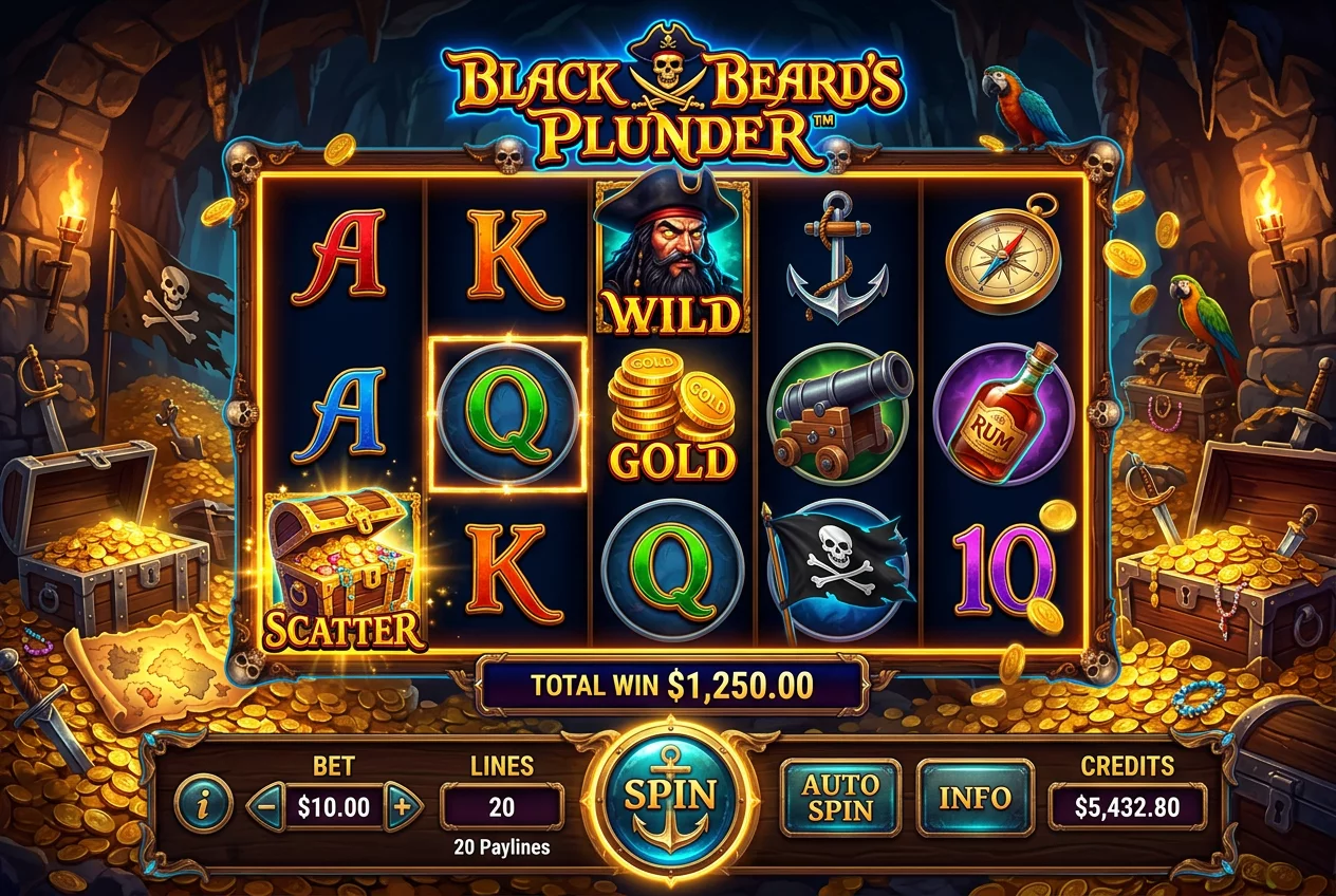 Black Beard Slot Machine Treasure